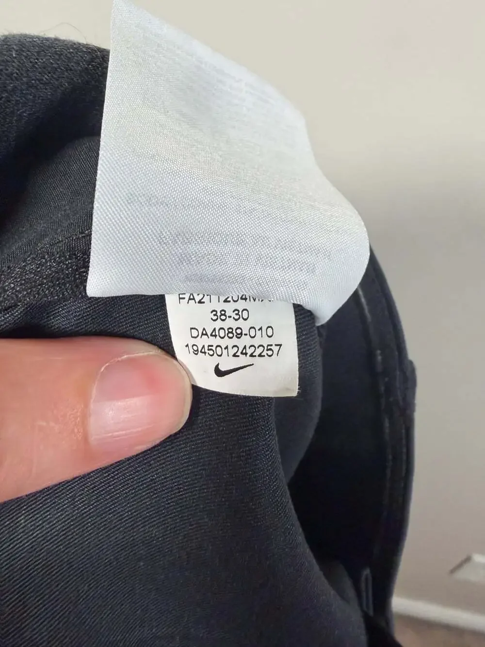 Nike Men's Velocity Dri-FIT Golf Pant Size 38x29 Black Chino Flat Front Work